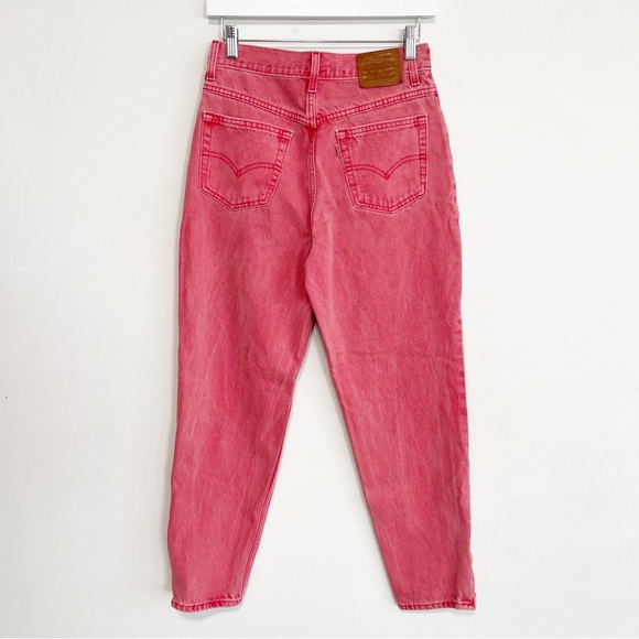 Levi's Mom Jeans High Rise Zipper Ankle Red Size 27 - Picture 8 of 15